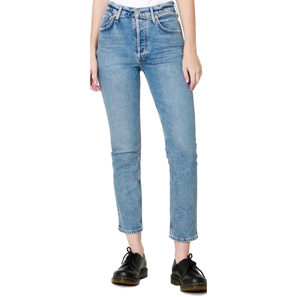 Citizens of Humanity Jolene Slim Straight Jeans Women 25 Blue High‎ Rise Mirja